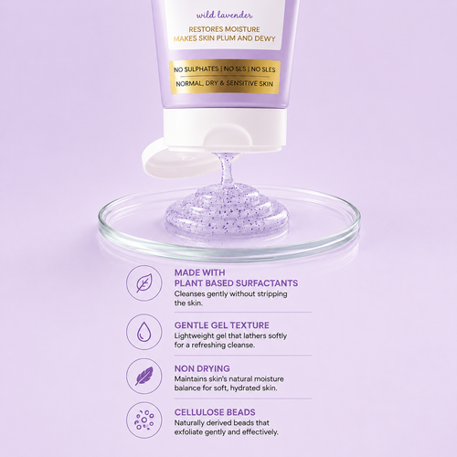 Cladiare Intense Hydration Gentle Face Wash – Wild Lavender 100ml