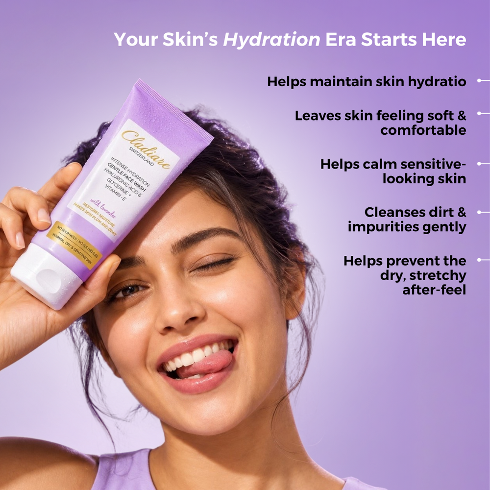Cladiare Intense Hydration Gentle Face Wash - Wild Lavender 100ml