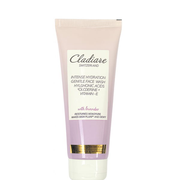 Cladiare Intense Hydration Gentle Face Wash – Wild Lavender | With Hyaluronic Acid, Vitamin E & Glycerine | For Dry & Sensitive Skin