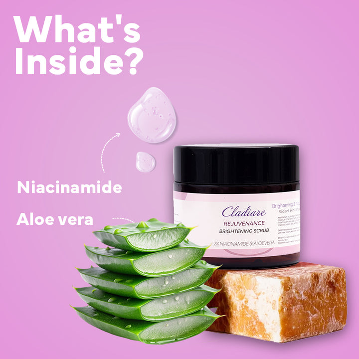 Cladiare Brightening Scrub: With Niacinamide & Aloe Vera