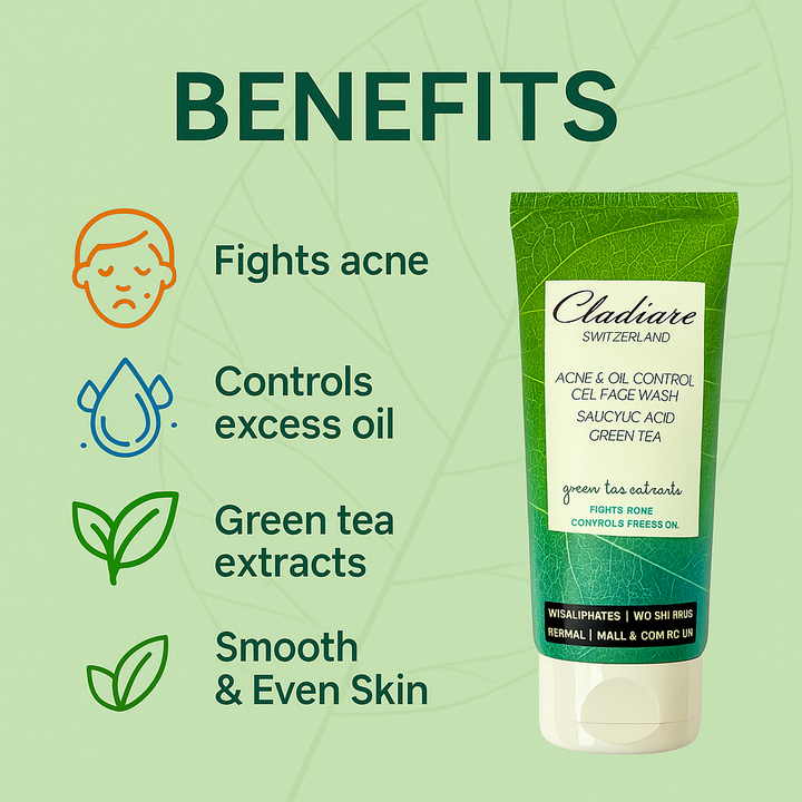 Cladiare Clarifying Gentle Face Wash – Fights Acne Benefit 