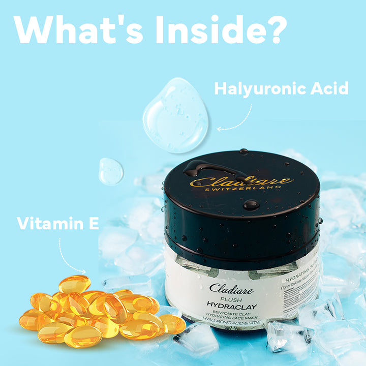 Hydraclay Hydrating Face Mask: With Hyaluronic Acid & Vit E – Cladiare