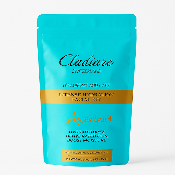 Cladiare Switzerland – Intense Hydration Facial Kit (With Hyaluronic Acid + Vitamin E)- 7 Step - 70g
