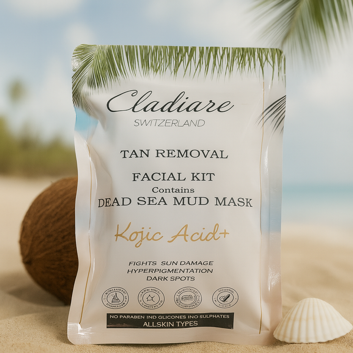 Cladiare Tan Removal Facial Kit for Clear & Even-Toned Skin front view
