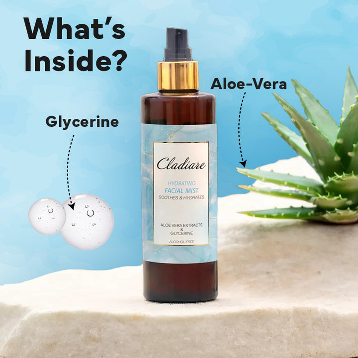 Ingredients Facial Mist - Cladiare Hydrating Facial Mist - Cladiare Switzerland