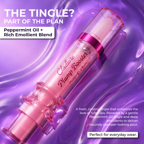Cladiare Plump Booster lip plumper with Peppermint Oil and a rich emollient blend